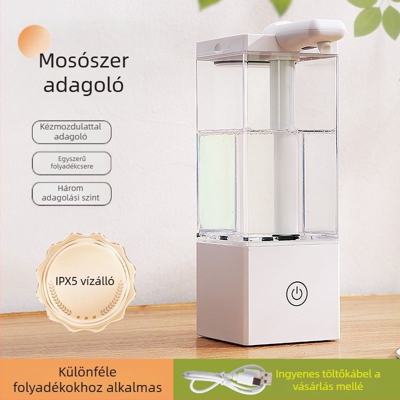 Mosogatószappan adagoló – automata szenzoros, falra szerelhető, műanyagból, injekciós öntés technológiával, márka Lycra xi sound