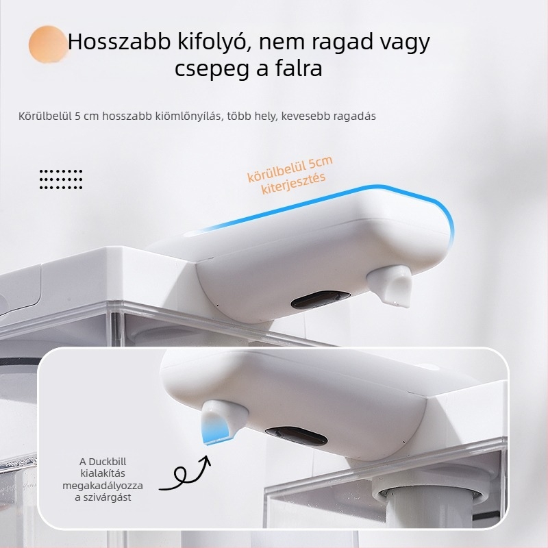Mosogatószappan adagoló – automata szenzoros, falra szerelhető, műanyagból, injekciós öntés technológiával, márka Lycra xi sound