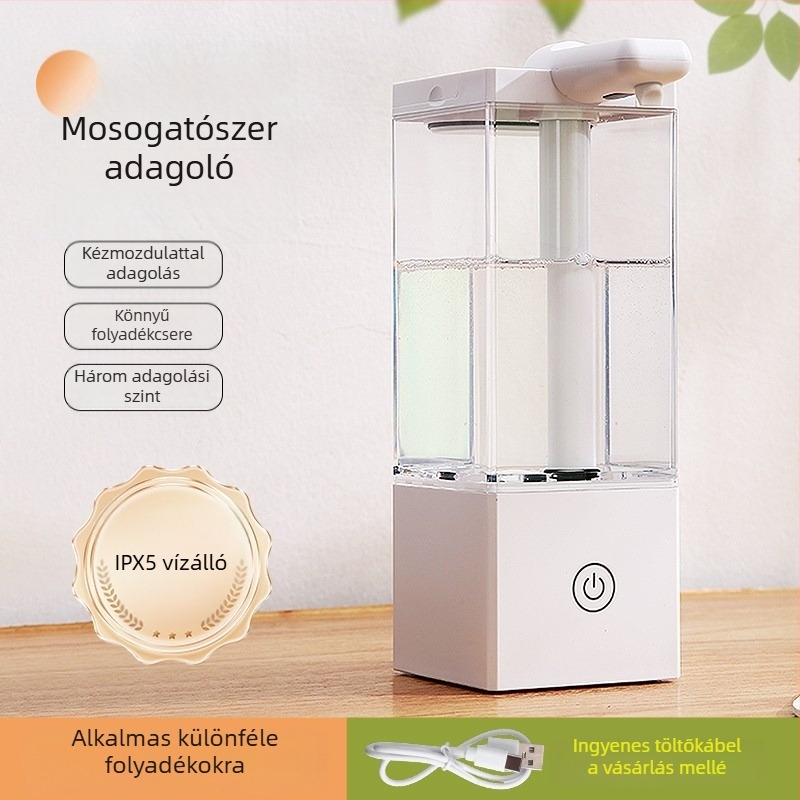 Mosogatószappan adagoló – automata szenzoros, falra szerelhető, műanyagból, injekciós öntés technológiával, márka Lycra xi sound