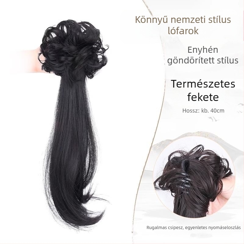 Horsetail stílusú paróka, Kenny Wig márka, hőálló rostokból készült, mechanikus feldolgozás, nőknek