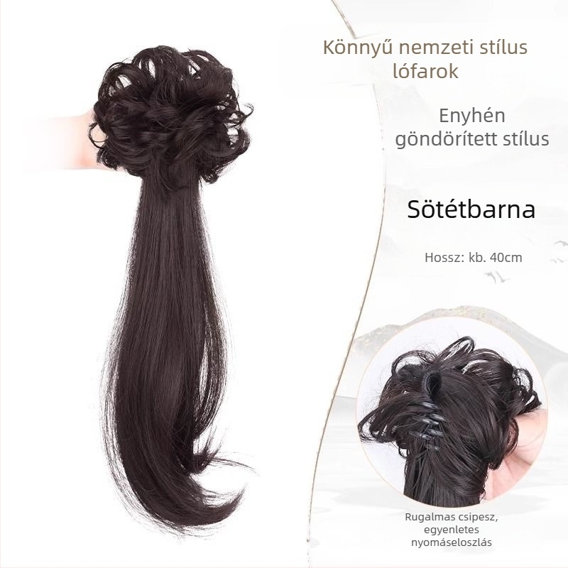Horsetail stílusú paróka, Kenny Wig márka, hőálló rostokból készült, mechanikus feldolgozás, nőknek
