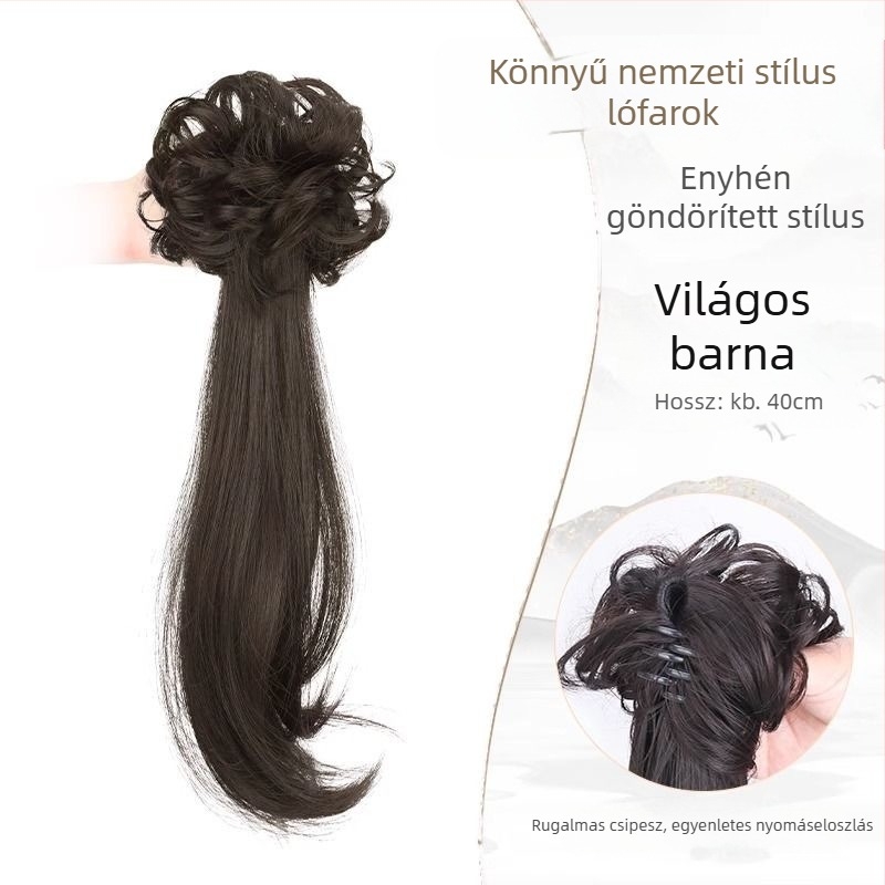 Horsetail stílusú paróka, Kenny Wig márka, hőálló rostokból készült, mechanikus feldolgozás, nőknek