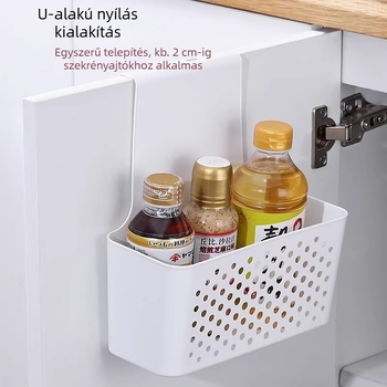 Konyha szekrény ajtó belső tárolója — Torch Cheng DF001, műanyag tárolókosár (anyag: műanyag; modell: DF001; márka: Torch Cheng; alkalmazás: CD-k, távirányítók, könyvek)