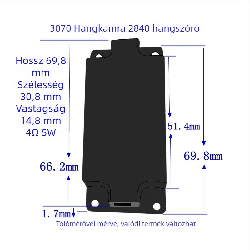 Téglalap alakú hangszóróház 3070, koaxiális összetett szerkezet, papírdiaphragma, belső mágneses típus, frekvencia-válasz 50-30000 Hz