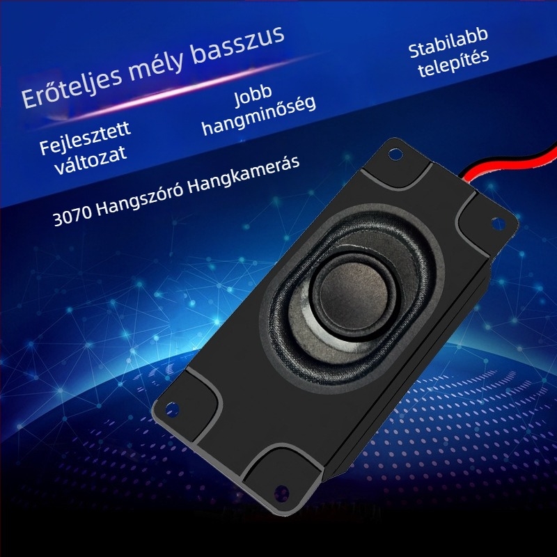 Téglalap alakú hangszóróház 3070, koaxiális összetett szerkezet, papírdiaphragma, belső mágneses típus, frekvencia-válasz 50-30000 Hz