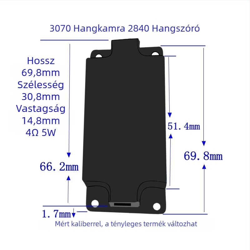 Téglalap alakú hangsugárzóház 3070, 4 Ω, 3 W, teljes sáv, koaxiális, 50-30000 Hz