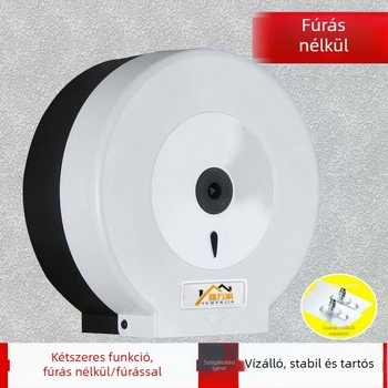 Falihoz szerelhető, vízálló toalettpapírtartó doboz tekercses papírokhoz, műanyag