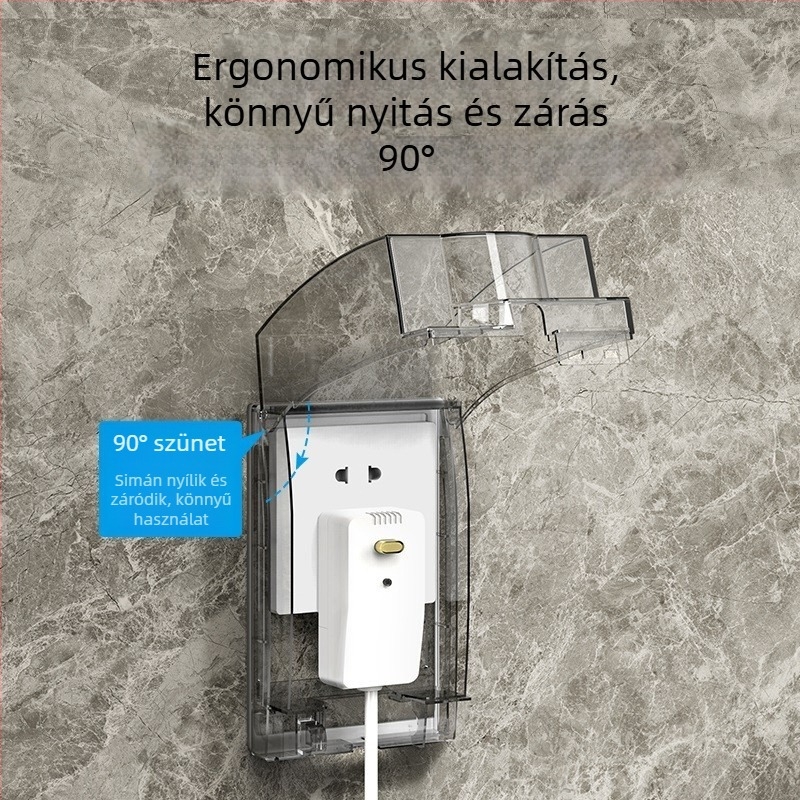 WC aljzat vízálló doboz fedéllel, kiemelt és hosszabb védő, PC műanyag, aljzat tartozékok, International electrician