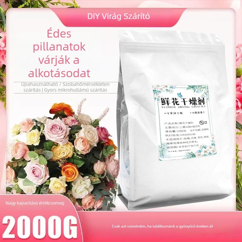 Virágok szárítására és nedvesség elleni védelemhez – deszikkáns, 500 g, 24 darabos dobozos készlet, dobozos csomagolás