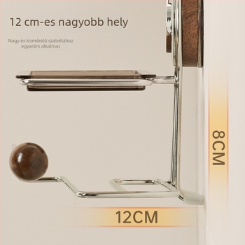 Fürdőszobai papírtörlő tartó, falra szerelhető, fúrás nélküli szívó koronggal, műanyag, többfunkciós