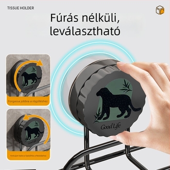 Vákuumos nedves törlőkendő tartó — falra szerelhető papírtörlő tartó (ABS+vas, elektroplatinálás)