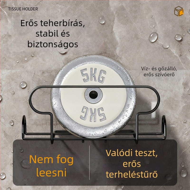 Vákuumos nedves törlőkendő tartó — falra szerelhető papírtörlő tartó (ABS+vas, elektroplatinálás)