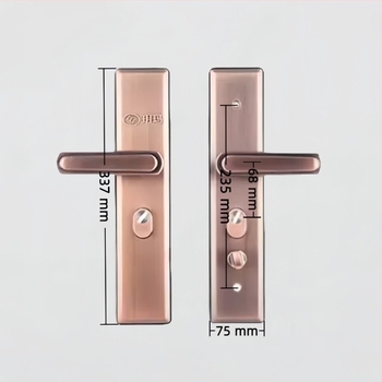 Ajtófogantyú - Rozsdamentes acél, Anti-lopás, Vastagított panel, Kétszintű betörés elleni védelem, Többfunkciós állítható | Modell 2023/10915/10208