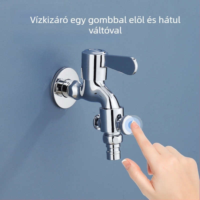 Konyhai és fürdőszobai csaptele szivárgásmentesítő javító eszköz, egygombos vízállás-szabályozó szeleppel, szivárgásmentes csatlakozó