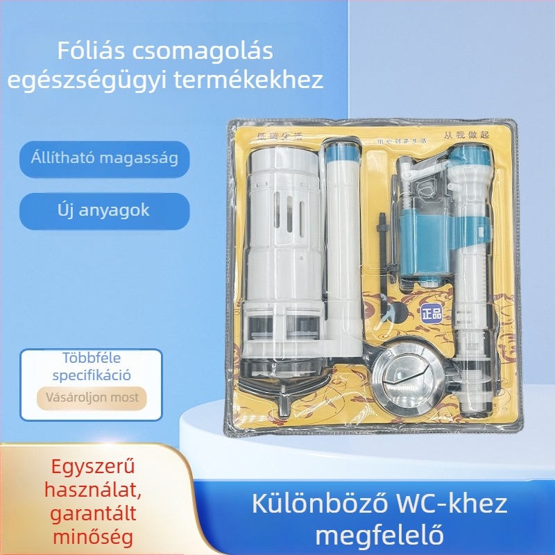 Xinshengjie WC tartály csatlakozókészlet — univerzális vízbevezető szelep, úszó szelep, öblítő szelep, lefolyó szelep, műanyag