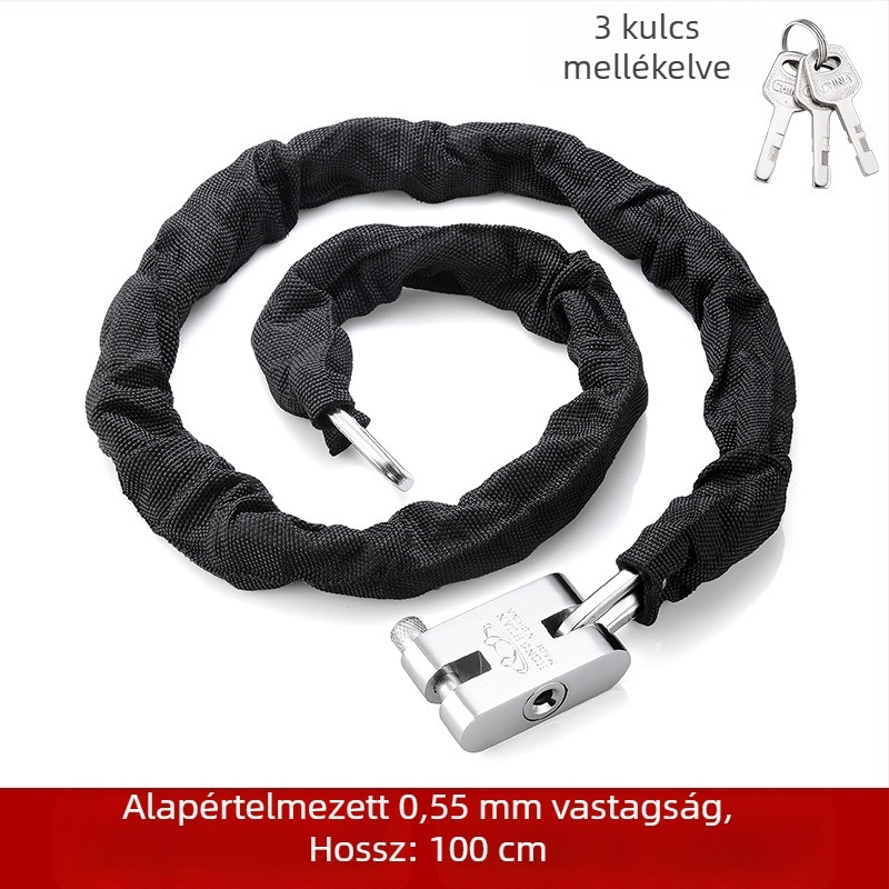 Yaxin lánc-zár, mangán acélból, kerékpárok, motorkerékpárok és elektromos járművek számára, modern minimalista dizájn