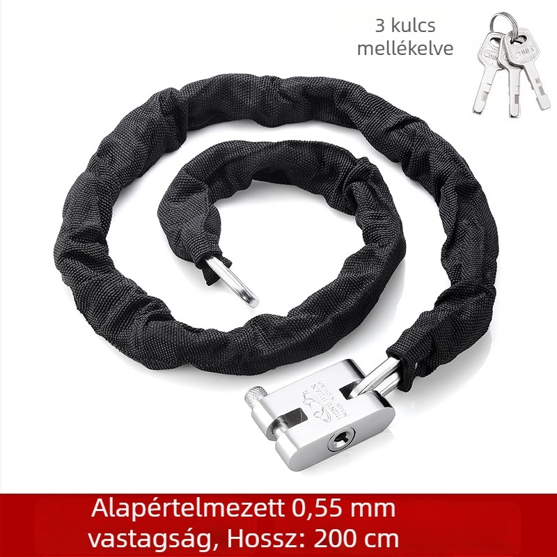 Yaxin lánc-zár, mangán acélból, kerékpárok, motorkerékpárok és elektromos járművek számára, modern minimalista dizájn