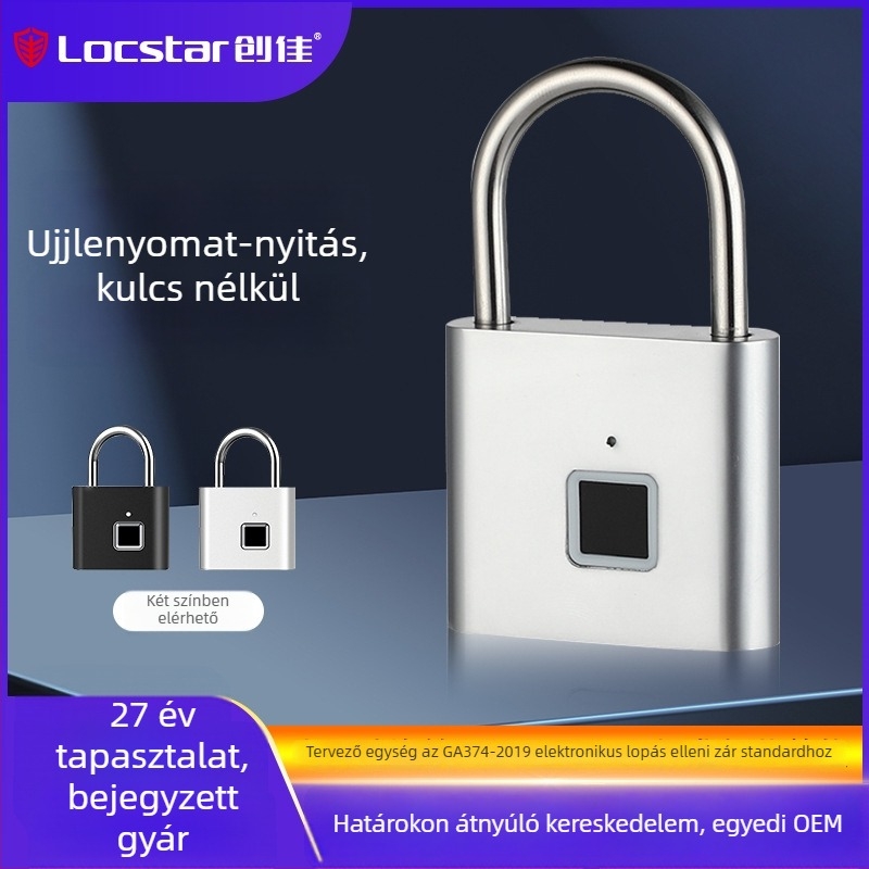 Chuangjia okos ujjlenyomat-zár, rozsdamentes acélból, modell g type, ajtókhoz, kollégiumi szekrényekhez, poggyászhoz és raktárakhoz