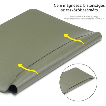 MacBook-kompatibilis vízálló laptop tok, kockás mintázat, belső mikro velúr bevonat