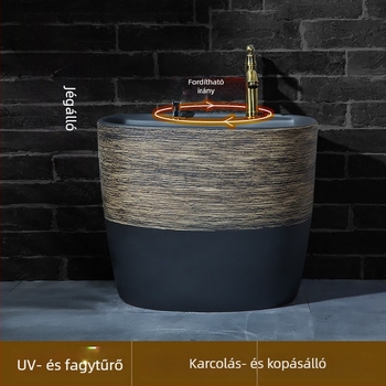 Kerámiás felmosómedence háztartási használatra vízellátással