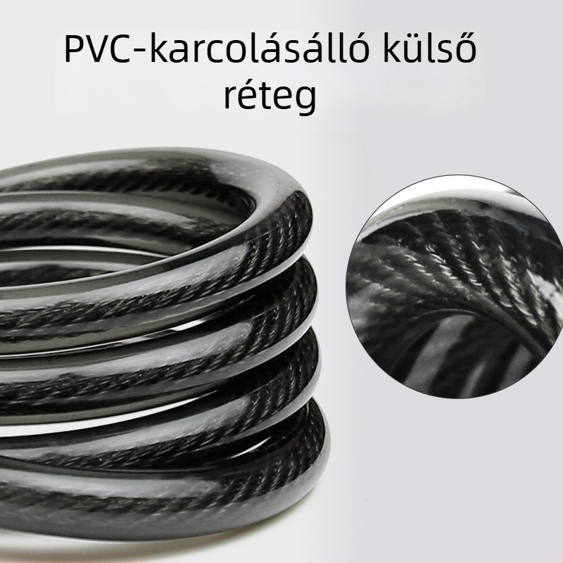 Ötjegyű kombinációs kerékpárzár, márka Jinku, modell 420A, cinkötvözetből, kerékpárokhoz, hegyi kerékpárokhoz és elektromos kerékpárokhoz (súly 355 g)