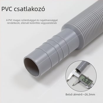 Univerzális teleszkópos műanyag lefolyócső mosdóhoz flip-ajtóval; modell XSQF-101, anyag PP+PVC, forma: műanyagcső, testreszabott feldolgozás