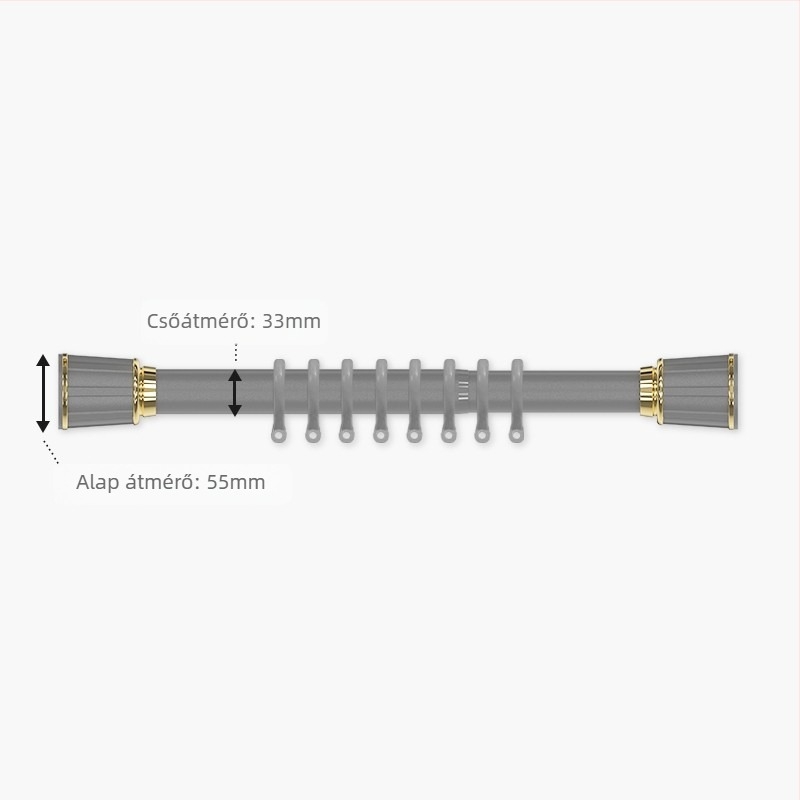 Alumíniumötvözetű teleszkópos függönyrúd – Shaoxing Rainbow Textiles, testreszabható, licencelt magáncímke