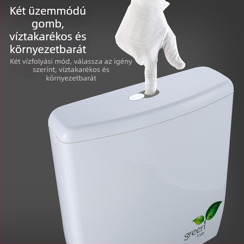 Lilong Falra szerelt squat vécé víztartály, műanyag, 3,5L/7L, kézi öblítés