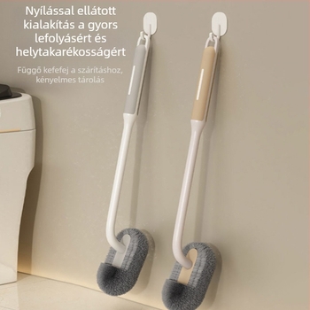 WC-kefe lágy sörtékkel, falra szerelhető hosszú nyéllel – háztartási használatra, tisztítás halott szög nélkül; Eredet Yiwu; Anyag: Műanyag; Súly: 125 g; Csomagolás: 0pp zacskó + kötöződrót; Mennyiség: 1
