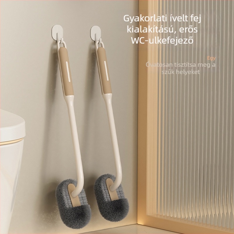 WC-kefe lágy sörtékkel, falra szerelhető hosszú nyéllel – háztartási használatra, tisztítás halott szög nélkül; Eredet Yiwu; Anyag: Műanyag; Súly: 125 g; Csomagolás: 0pp zacskó + kötöződrót; Mennyiség: 1