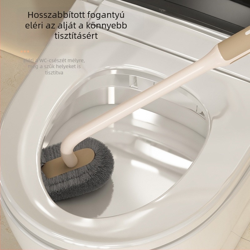 WC-kefe lágy sörtékkel, falra szerelhető hosszú nyéllel – háztartási használatra, tisztítás halott szög nélkül; Eredet Yiwu; Anyag: Műanyag; Súly: 125 g; Csomagolás: 0pp zacskó + kötöződrót; Mennyiség: 1
