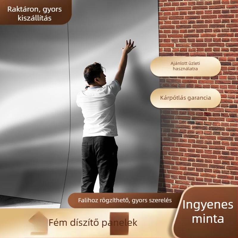 PVC belső falpanelek, 5 mm/8 mm vastagság, modern stílus minimalist, bambusz-szénfa-fa burkolat és karbon kristály lapok