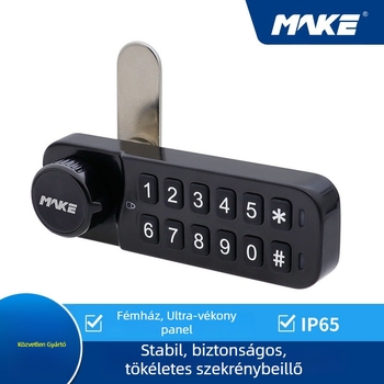 Szekrényzár intelligens elektronikus billentyűzetes jelszóval, cinkötvözet, Mk731 modell, modern minimalist stílus