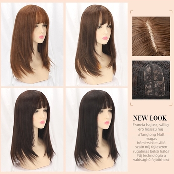 Paróka hőálló rostokból, rugalmas belső háló, francia frufruval, modell C8258