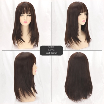 Paróka hőálló rostokból, rugalmas belső háló, francia frufruval, modell C8258