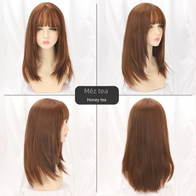 Paróka hőálló rostokból, rugalmas belső háló, francia frufruval, modell C8258