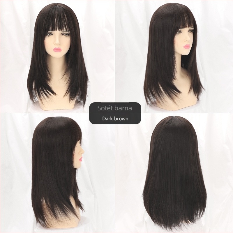 Paróka hőálló rostokból, rugalmas belső háló, francia frufruval, modell C8258