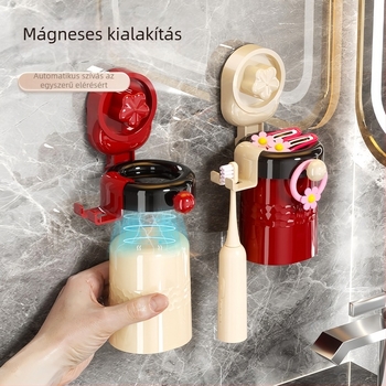 Qiwang Fogkefetartó szívócsészével, Szájöblítő Pohár Készlet, Falra Szerelhető, Műanyag