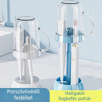 Falra szerelhető fogkefetartó pohár tároló doboz – műanyag – kód YJ998