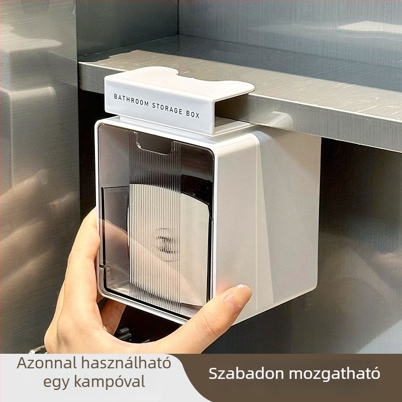 Tükrös szekrény falra szerelhető, átlátszó, HIPS + PS anyagból, 18 literes kapacitás