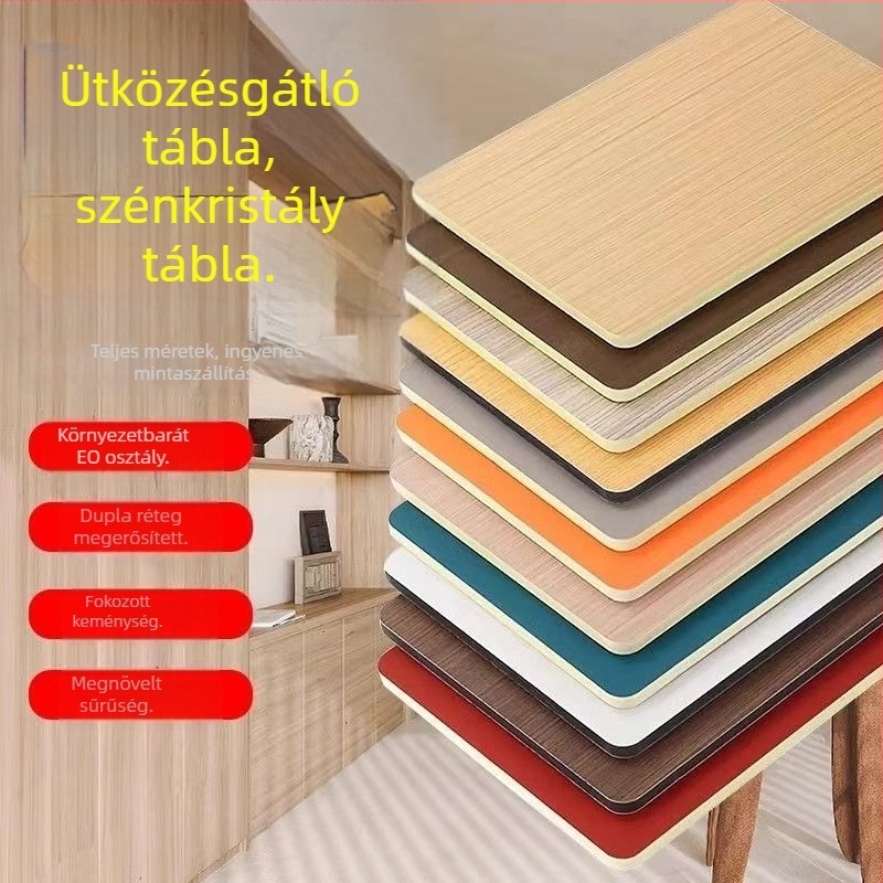 Fali panel – Integrált panel 01; Anyag: bambusz rost, furnér fa, bambusz szén, szénkristályok, alumíniummag; Hangszigetelés 50; Hővezető képesség 0.11