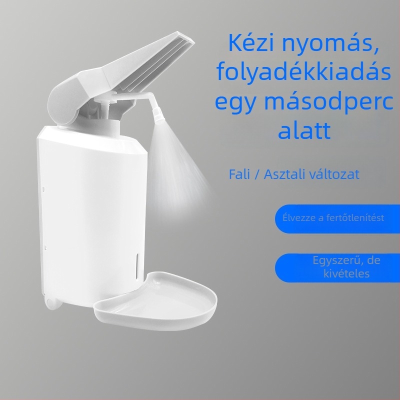 Kézi nyomású szappanadagoló, falra szerelt, ABS mérnöki műanyagból, modern minimalista stílus, Idas