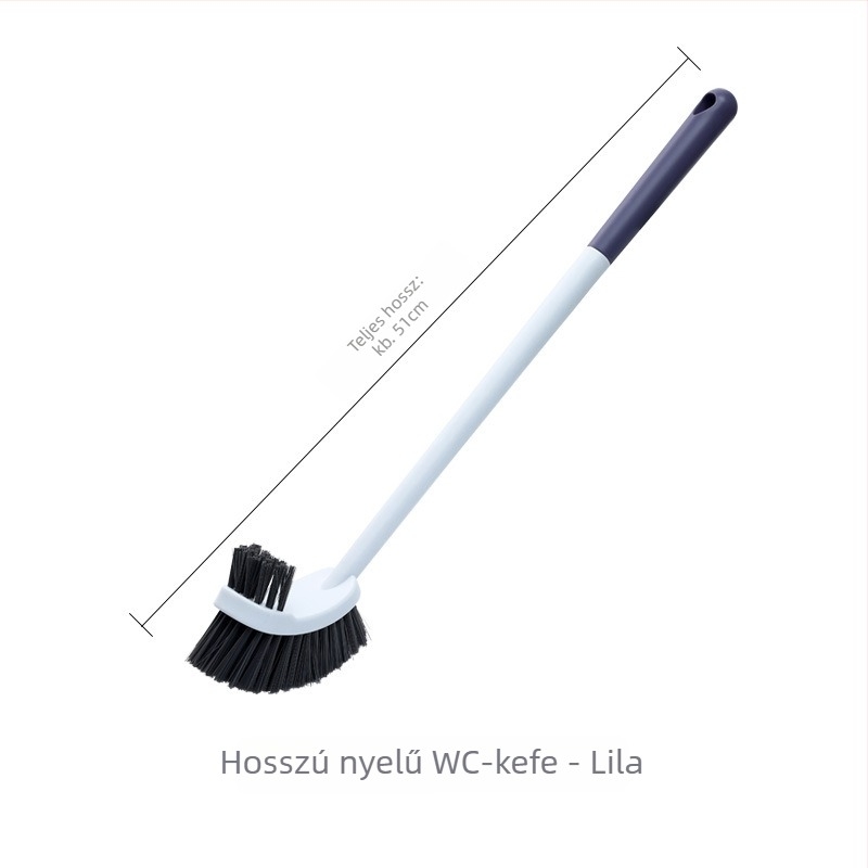 WC-tisztító ecset, hosszú nyél, falra szerelhető, műanyag, 0,16 kg, 1 db