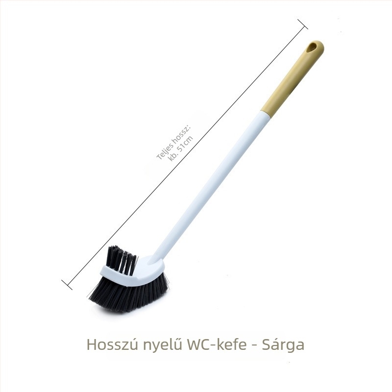 WC-tisztító ecset, hosszú nyél, falra szerelhető, műanyag, 0,16 kg, 1 db