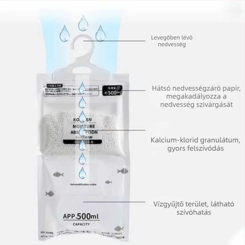 Akasztós nedvességmentesítő zacskó – CSDAI, Pengyi – Házias deszikkáns, zacskóban