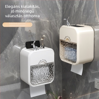 Fali WC-papír tartó, gleccser mintázat, műanyag, vízálló, modell 2784