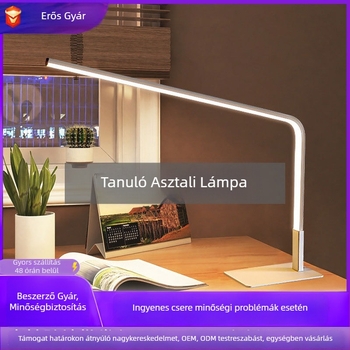 LED szemvédős asztali lámpa diákok számára — szilikon árnyékoló, távirányító, 220V, CRI ≥90, modern minimalista kialakítás
