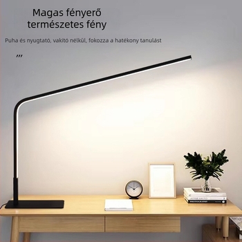 LED szemvédős asztali lámpa diákok számára — szilikon árnyékoló, távirányító, 220V, CRI ≥90, modern minimalista kialakítás