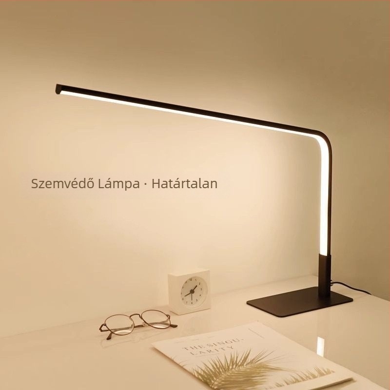 LED szemvédős asztali lámpa diákok számára — szilikon árnyékoló, távirányító, 220V, CRI ≥90, modern minimalista kialakítás