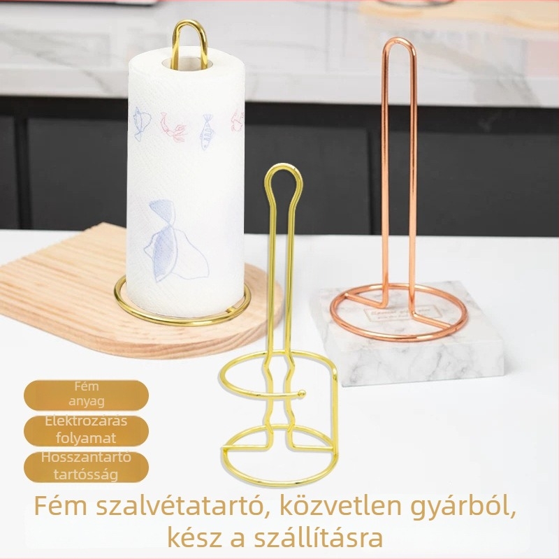 Függőleges fém törlőpapír tartó, nordic stílusú, konyhai asztalhoz, modell XJ-6358, multifunkcionális